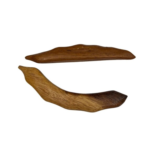 Handcrafted Wooden Faux Fruit & Veggie Décor In Woven Basket Apple Grapes Pear - Picture 5 of 11